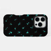 Muster-Design auf schwarz iPhone Hülle (Rückseite (Horizontal))