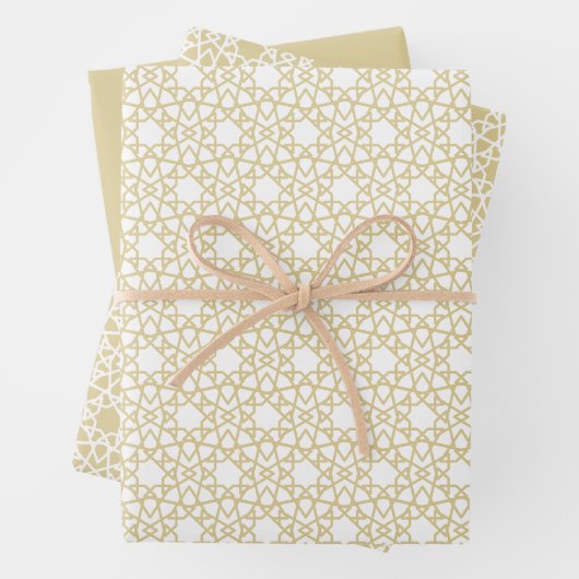 Muster-Design Gold Arabesque Geschenkpapier Set (Beispiel)