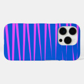 Muster-Design in Blau und Rosa Case-Mate iPhone Hülle (Rückseite (Horizontal))
