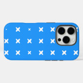 Muster-Design in Blau und Weiß Case-Mate iPhone Hülle (Rückseite (Horizontal))