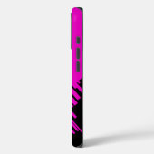 Muster-Design in Hot Pink und Schwarz Case-Mate iPhone Hülle (Rückseite / Links)