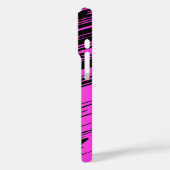 Muster-Design in Hot Pink und Schwarz Case-Mate iPhone Hülle (Rückseite / Links)