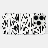 Muster-Design in Schwarz/Weiß Case-Mate iPhone Hülle (Rückseite (Horizontal))