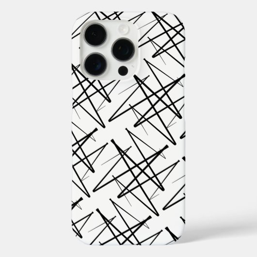 Muster-Design in Schwarz/Weiß Case-Mate iPhone Hülle (Rückseite)