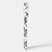 Muster-Design in Schwarz/Weiß Case-Mate iPhone Hülle (Rückseite / Rechts)