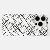 Muster-Design in Schwarz/Weiß Case-Mate iPhone Hülle (Rückseite (Horizontal))