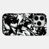 Muster-Design in Schwarz/Weiß Case-Mate iPhone Hülle (Rückseite (Horizontal))