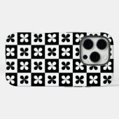 Muster-Design in Schwarz/Weiß Case-Mate iPhone Hülle (Rückseite (Horizontal))
