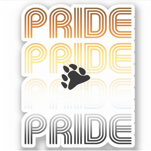 Muster-Designbuchstaben für Bärenpaw Aufkleber (Vorderseite)