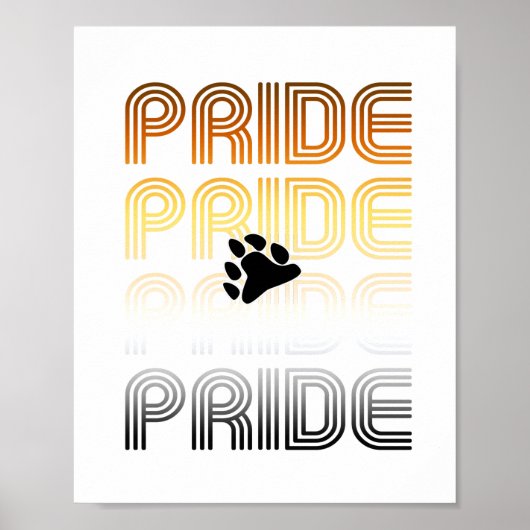 Muster-Designbuchstaben für Bärenpaw Poster (Vorne)