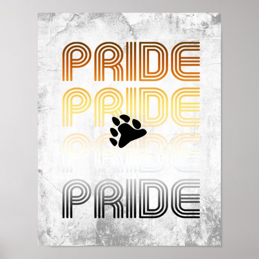 Muster-Designbuchstaben für Bärenpaw Poster (Vorne)