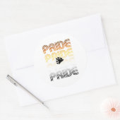 Muster-Designbuchstaben für Bärenpaw Runder Aufkleber (Umschlag)