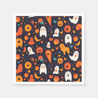 Muster, die den Charme Halloween erfassen Serviette