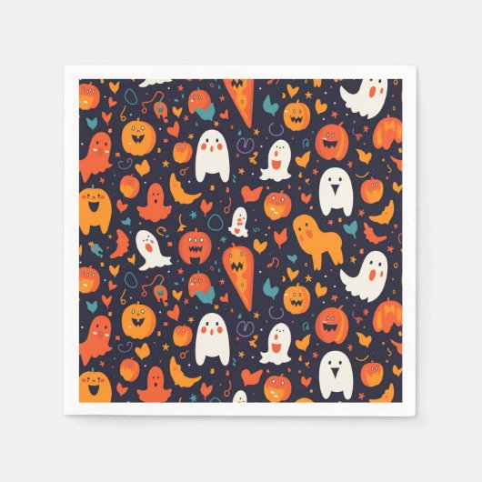 Muster, die den Charme Halloween erfassen Serviette (Vorderseite)
