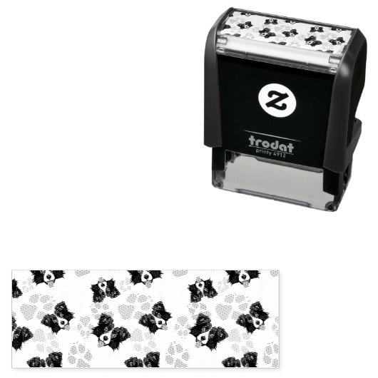 Muster Dog Paws Border Collie Permastempel (Beispiel)