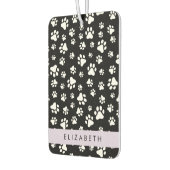 Muster, Dog Paws, Schwarz und Weiß, Ihr Name Autolufterfrischer (Links)