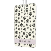 Muster, Dog Paws, Schwarz und Weiß, Ihr Name Autolufterfrischer (Links)