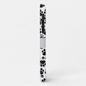 Muster, Dog Paws, Schwarz und Weiß, Ihr Name Case-Mate iPhone Hülle (Hinten/Links)