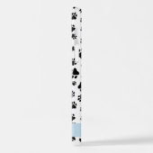 Muster, Dog Paws, Schwarz und Weiß, Ihr Name iPhone Hülle (Linke Seite)