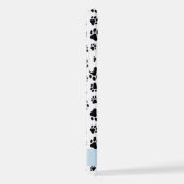 Muster, Dog Paws, Schwarz und Weiß, Ihr Name iPhone Hülle (Rechte Seite)