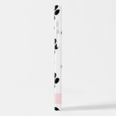 Muster, Dog Paws, Schwarz und Weiß, Ihr Name iPhone Hülle (Linke Seite)