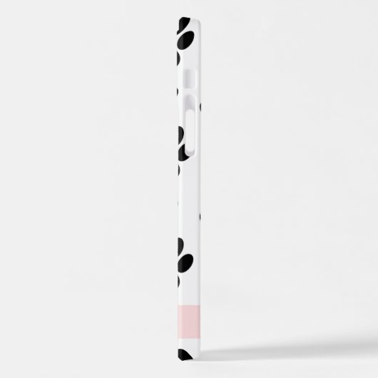 Muster, Dog Paws, Schwarz und Weiß, Ihr Name iPhone Hülle (Linke Seite)