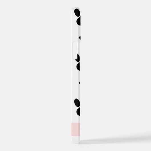 Muster, Dog Paws, Schwarz und Weiß, Ihr Name iPhone Hülle (Rechte Seite)