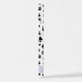 Muster, Dog Paws, Schwarz und Weiß, Ihr Name iPhone Hülle (Linke Seite)