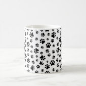 Muster, Dog Paws, Schwarz und Weiß, Ihr Name Kaffeetasse (Mittel)
