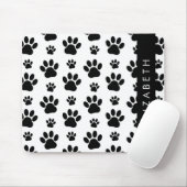 Muster, Dog Paws, Schwarz und Weiß, Ihr Name Mousepad (Mit Mouse)