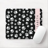 Muster, Dog Paws, Schwarz und Weiß, Ihr Name Mousepad (Mit Mouse)