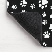 Muster, Dog Paws, Schwarz und Weiß, Ihr Name Mousepad (Ecke)