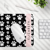 Muster, Dog Paws, Schwarz und Weiß, Ihr Name Mousepad