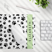 Muster, Dog Paws, Schwarz und Weiß, Ihr Name Mousepad