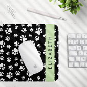 Muster, Dog Paws, Schwarz und Weiß, Ihr Name Mousepad