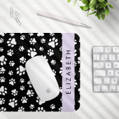 Muster, Dog Paws, Schwarz und Weiß, Ihr Name Mousepad