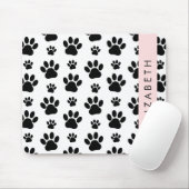 Muster, Dog Paws, Schwarz und Weiß, Ihr Name Mousepad (Mit Mouse)