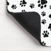 Muster, Dog Paws, Schwarz und Weiß, Ihr Name Mousepad (Ecke)