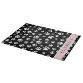 Muster, Dog Paws, Schwarz und Weiß, Ihr Name Schneidebrett (Ecke)