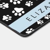 Muster, Dog Paws, Schwarz und Weiß, Ihr Name Schreibtischunterlage (Ecke)