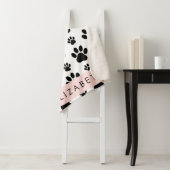 Muster, Dog Paws, Schwarz und Weiß, Ihr Name Sherpadecke (Beispiel)