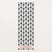 Muster, Dog Paws, Schwarz und Weiß, Ihr Name Yogamatte (Rückseite)