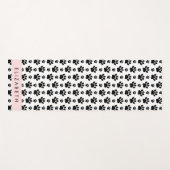 Muster, Dog Paws, Schwarz und Weiß, Ihr Name Yogamatte (Vorderseite (Horizontal))