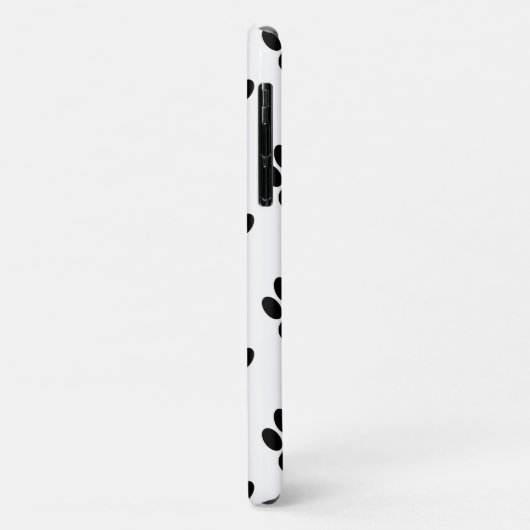 Muster, Dogenpfosten, Schwarz und Weiß, Monogramm Case-Mate iPhone Hülle (Hinten/Links)