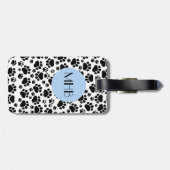 Muster, Dogenpfosten, Schwarz und Weiß, Monogramm Gepäckanhänger (Rückseite horizontal)