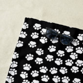 Muster, Dogenpfosten, Schwarz und Weiß, Monogramm Strandtuch (Beispiel)