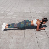 Muster drehen capri leggings