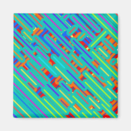 Muster Dress Shirt - farbenfrohe Streifen Muster Magnet