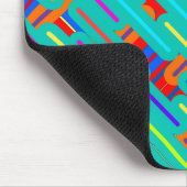 Muster Dress Shirt - farbenfrohe Streifen Muster Mousepad (Ecke)