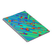 Muster Dress Shirt - farbenfrohe Streifen Muster Notizblock (Rechte Seite)